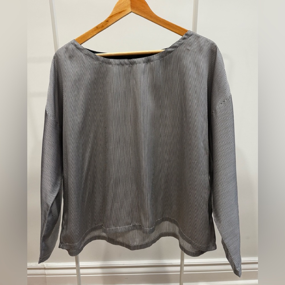 Eileen Fisher Boatneck Striped Shirt